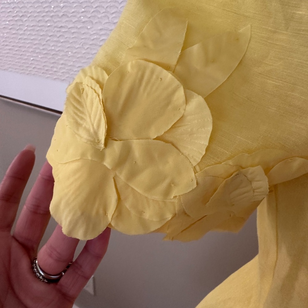 ANTONIO MELANI Yellow Floral Mini Dress - Picture 7 of 14